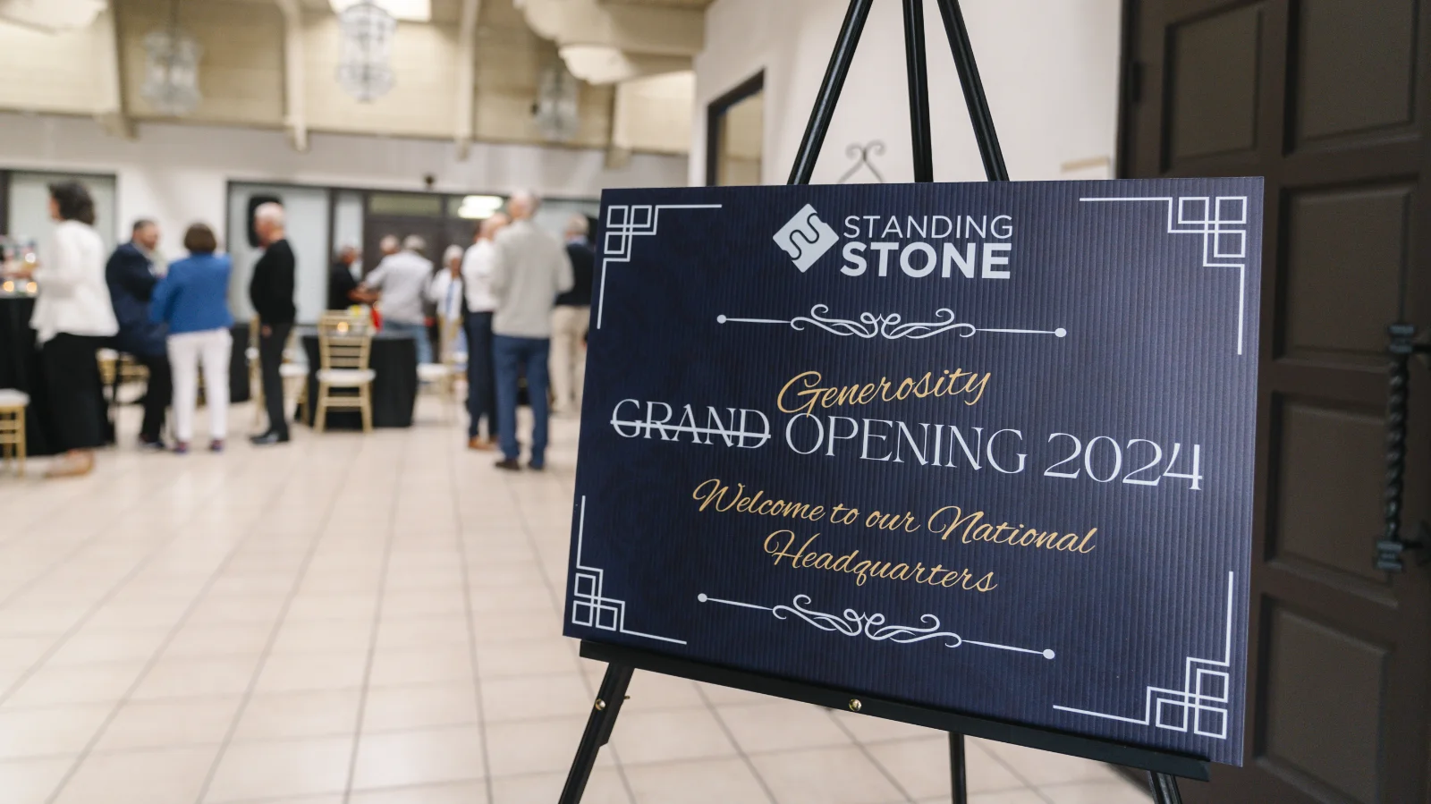 photo of the Standing Stone HQ Grand Opening Sign