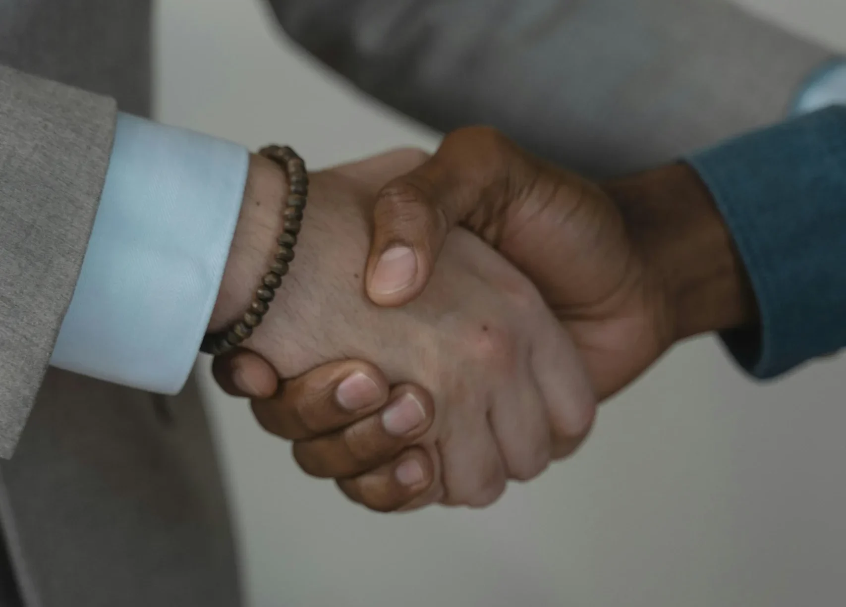 Two men shaking hands